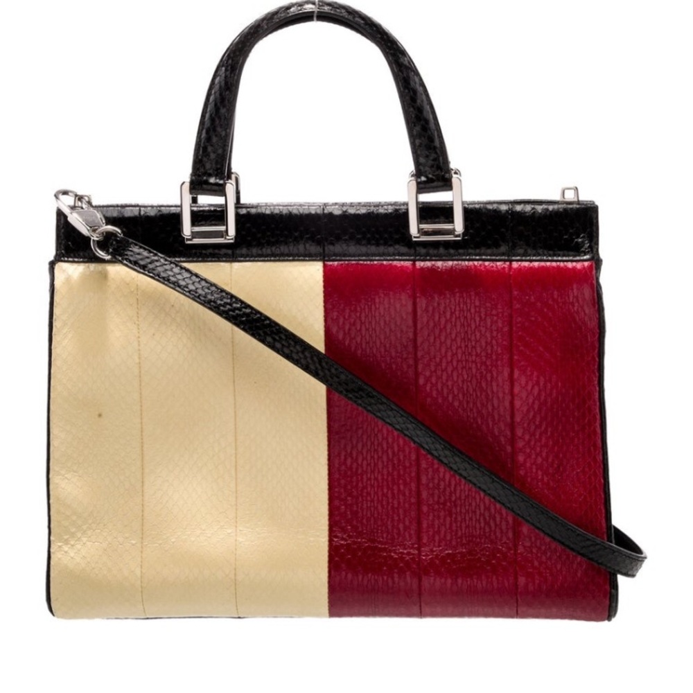 Gucci Python Colorblock Horsebit GG Zumi Shoulder Bag - Picture 4 of 9
